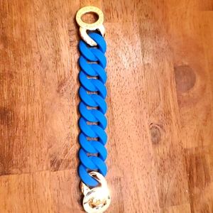 Marc by Marc Jacobs Blue Rubber Bracelet with Gold